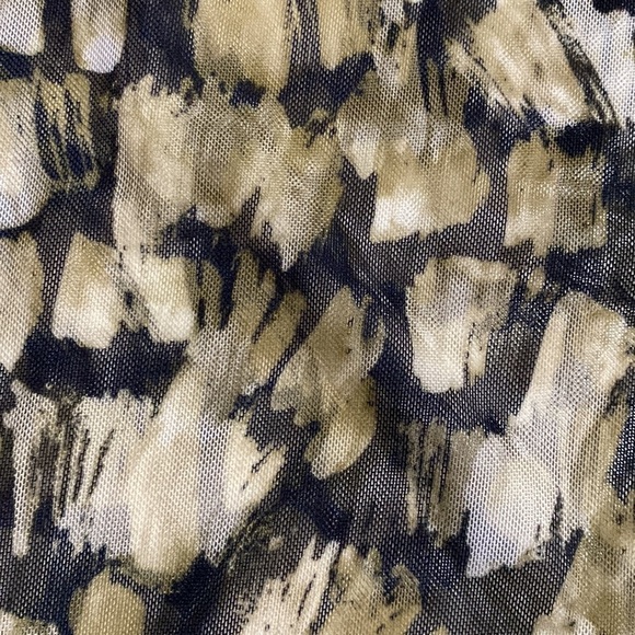 Zara PRINTED TULLE BLACK GREEN Cropped Top sheer SZ M - Picture 9 of 10